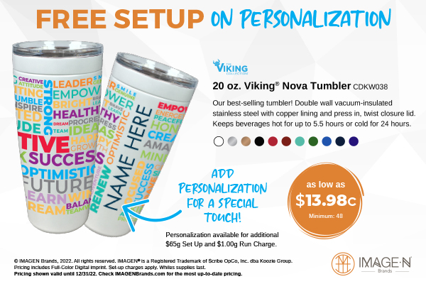 IMAGEN Brands - Free Setup on Personalization - IPU